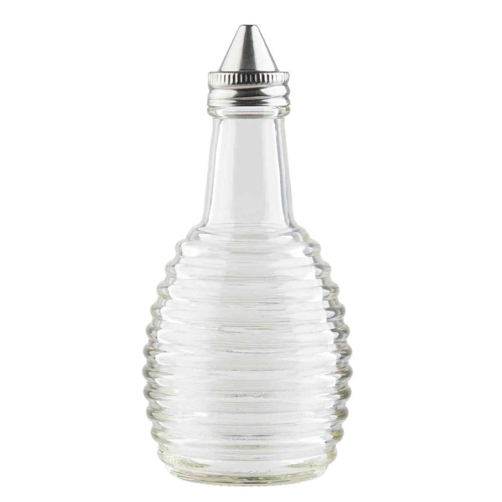 Tablecraft Beehive Collection Glass Oil and Vinegar Bottle, 6 Ounce Capacity -- 12 per case