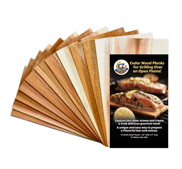 E-Z Grilling Small Cedar Wood Planks -- 12 per case