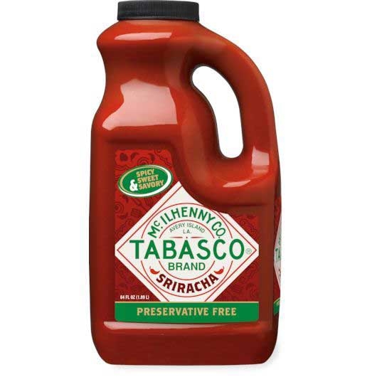 Tabasco Sriracha Sauce, 0.5 Gallon -- 2 per case