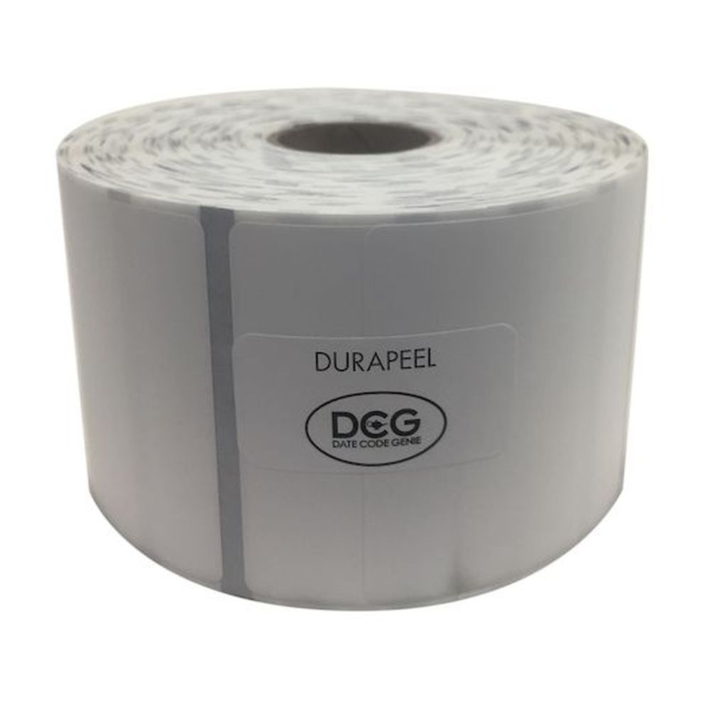 Datecodegenie DuraPeel 2 x 2 inch White Blank Removable Label Roll, 4 count - 6 rolls per case