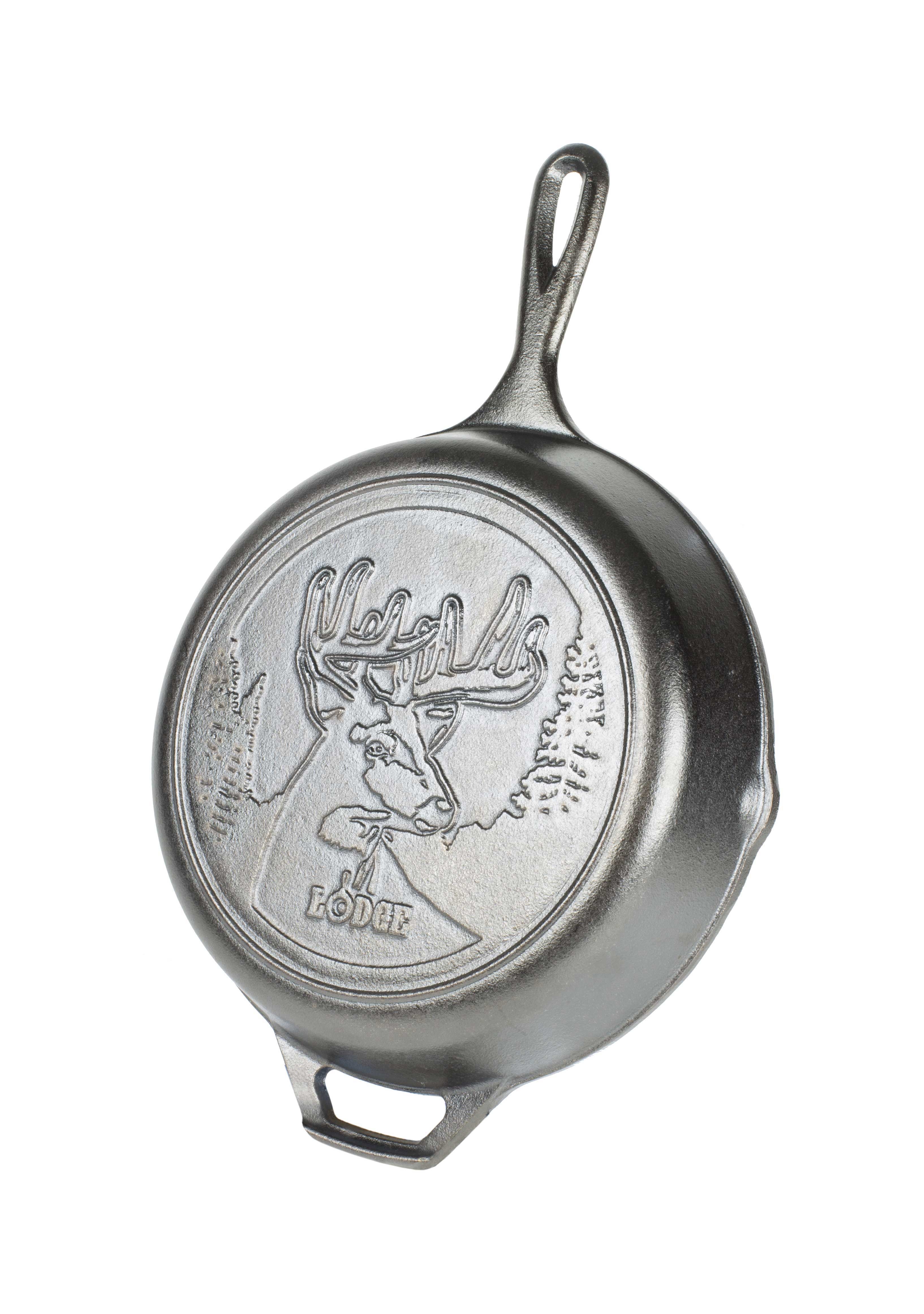Lodge Cast Iron Skillet with Deer Scene, 10.25 inch -- 3 per case.