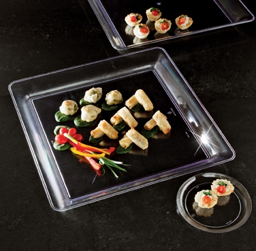 Party Tray Square White Tray, 16 x 16 inch -- 20 per case.