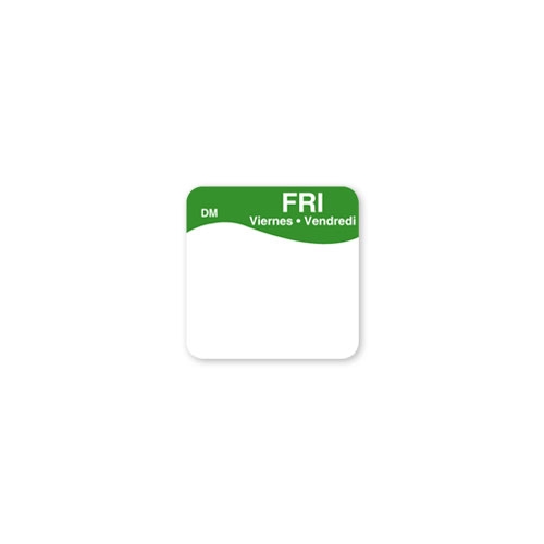 Daymark Square Friday Day Of The Week Label, 1 x 1 inch -- 6000 per case