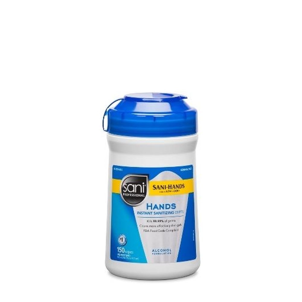 Sani Professional/Nice Pak Hand Sanitizer Wipes, 150 count - 12 per case