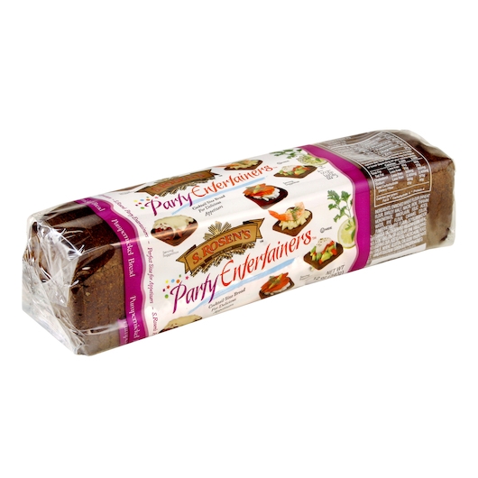 S Rosens Party Entertainer Pumpernickel Cocktail Rye Bread, 12 Ounce -- 12 per case