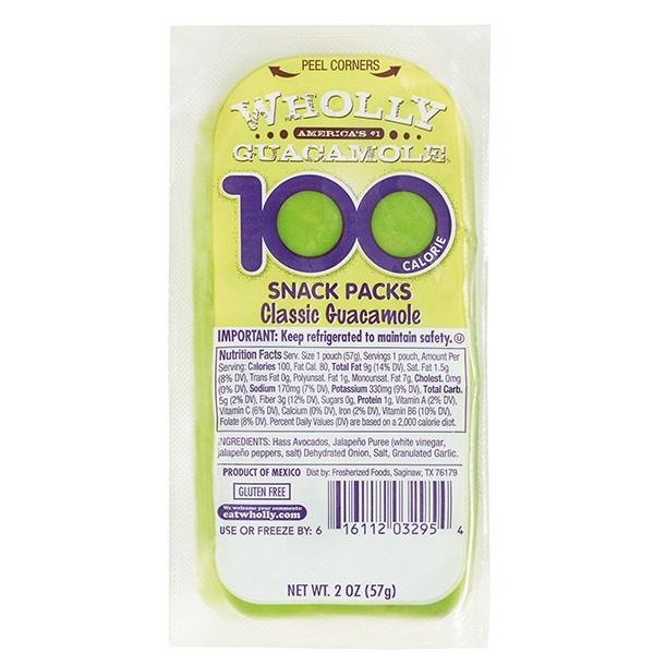 Wholly Guacamole Avocado Snack Pack, 2 Ounce -- 48 per case