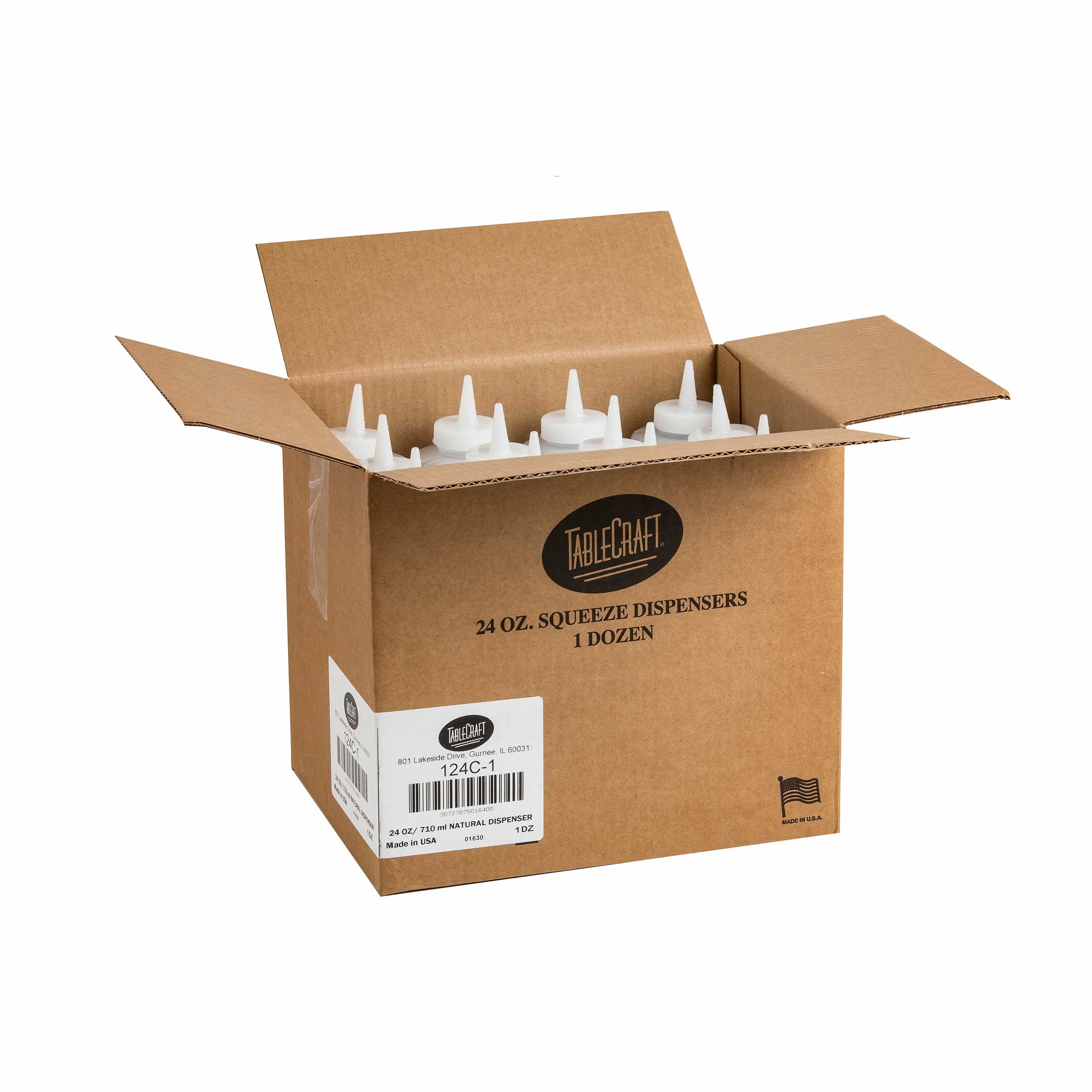 Tablecraft 12 Oz Mustard Squeeze Dispenser -- 12 Per Case