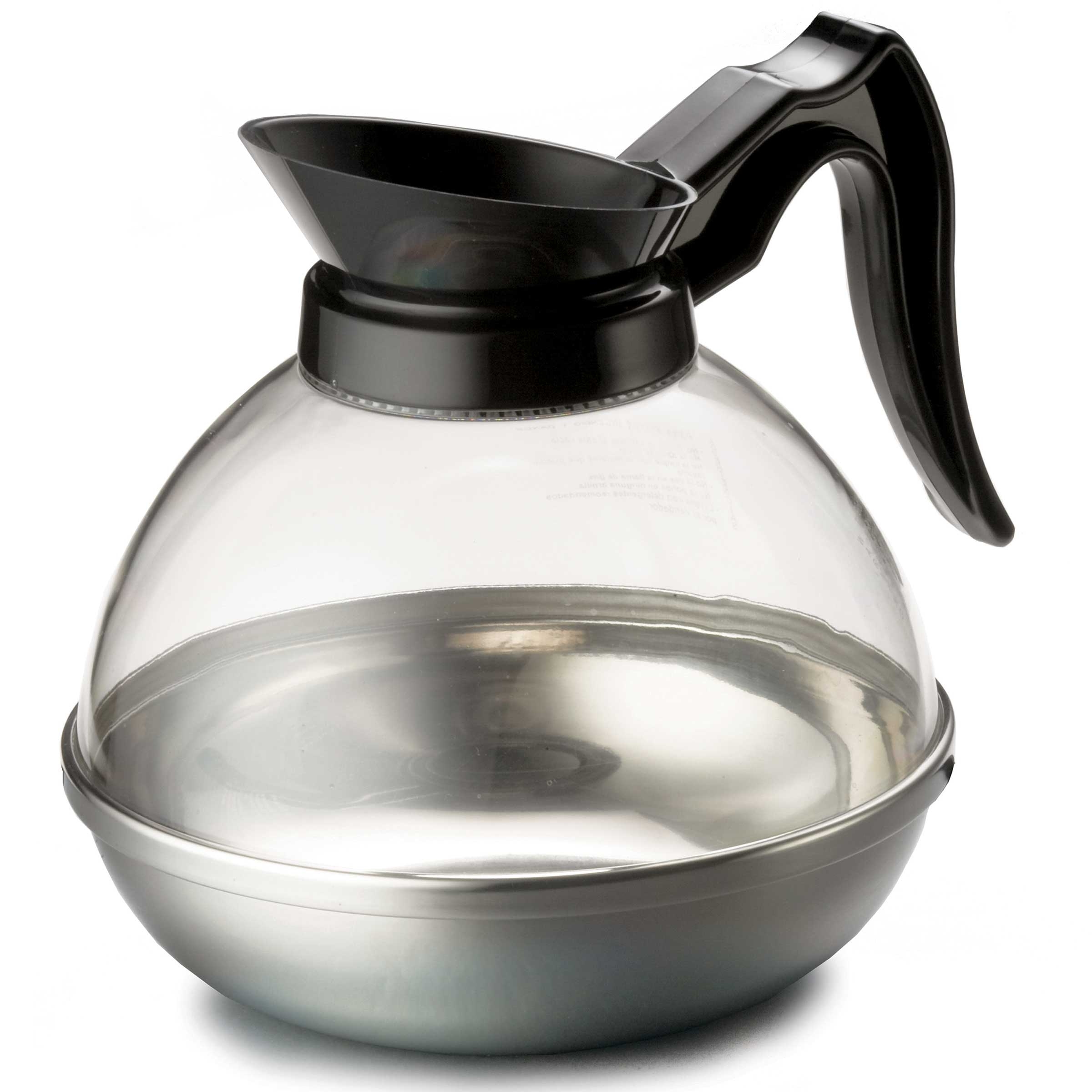 Tablecraft Polycarbonate Coffee Decanter with Black Handle, 64 Ounce.