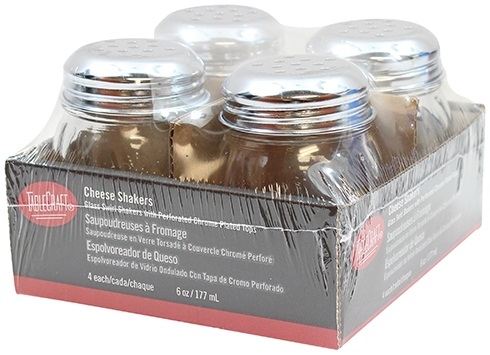 Tablecraft Swirl Glass Cheese Shaker, 6 Ounce, 4 Count -- 6 Per Case