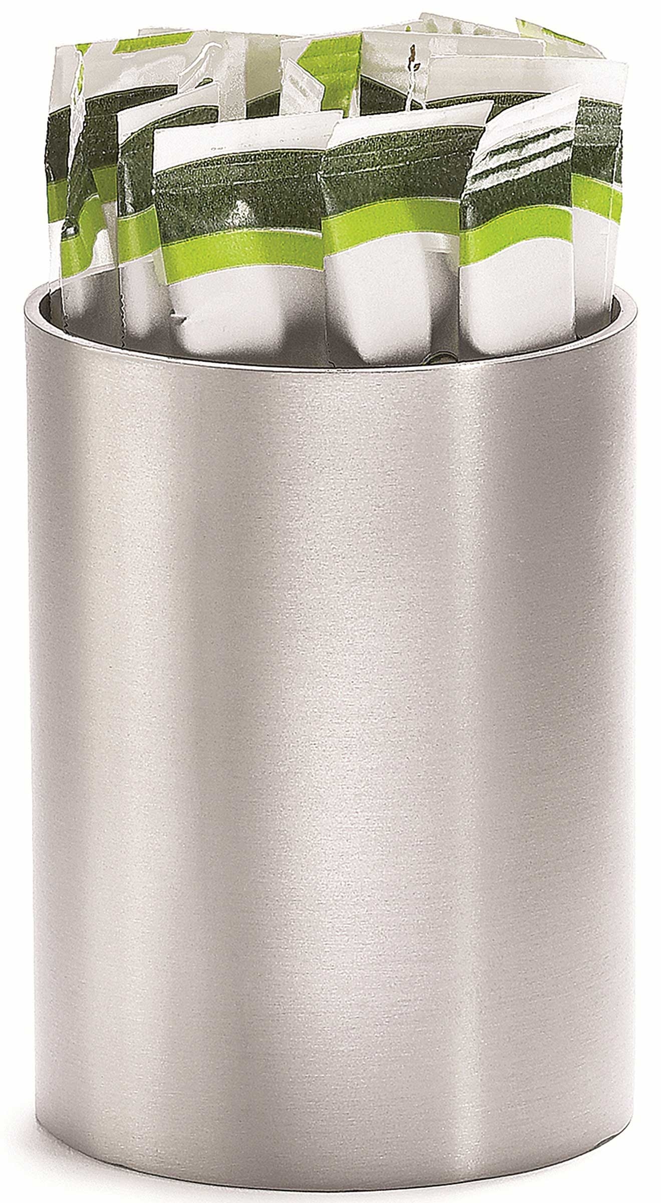 Tablecraft Stainless Steel Round Sugar Packet Holder, 2 x 2.75 inch - 12 count per pack -- 4 packs per case