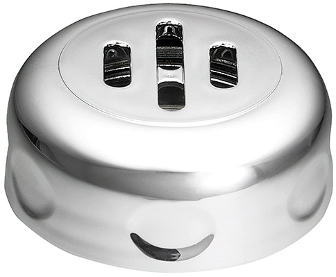 Tablecraft Chrome Slotted Plastic Top For 6 Or 8 Ounce Shaker, 12 Count -- 6 Per Case