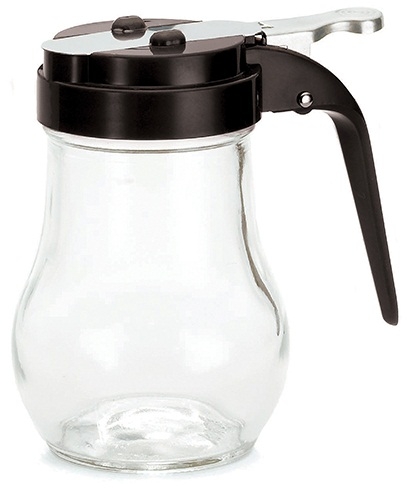Tablecraft Teardrop Glass Syrup Dispenser, 6 Ounce -- 12 per case