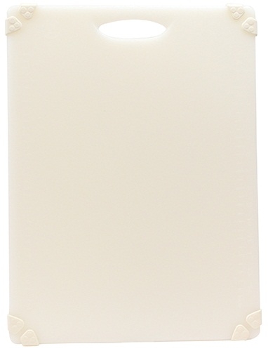 Tablecraft Grippy White Cutting Board, 15 x 20 x 1/2 inch -- 6 per case