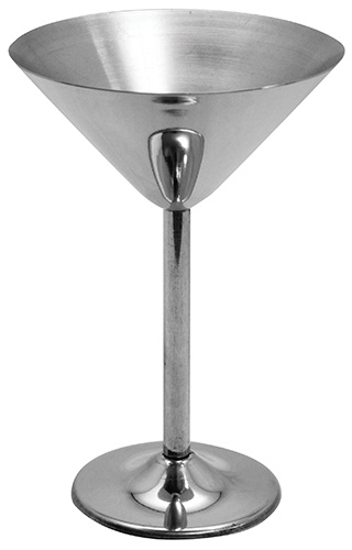 Tablecraft Stainless Steel Martini Glass, 10 Ounce - 6 count per pack -- 4 packs per case
