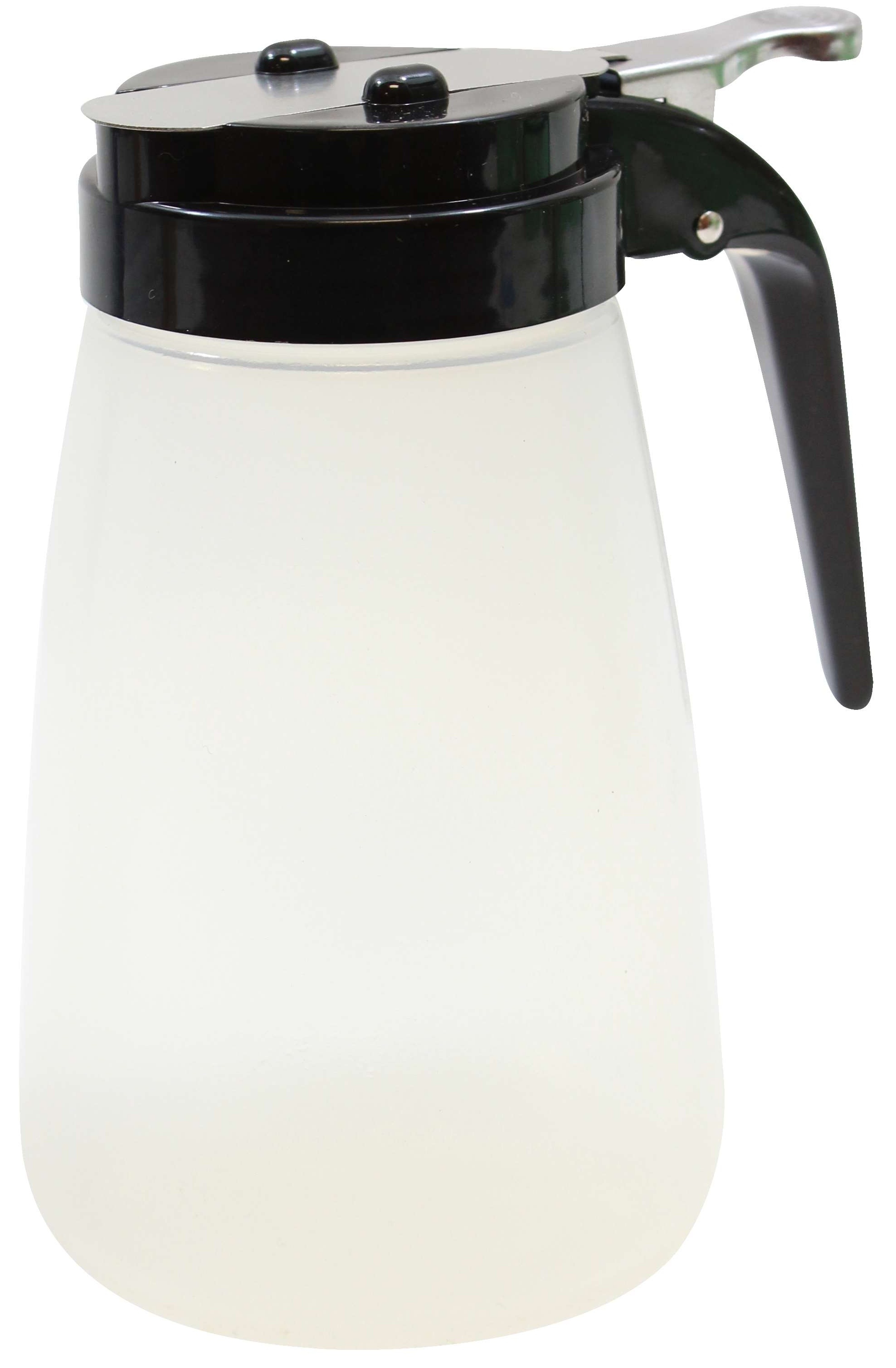 Tablecraft Polypropylene Modern Syrup Dispenser with Black Abs Top, 10 Ounce -- 12 per case