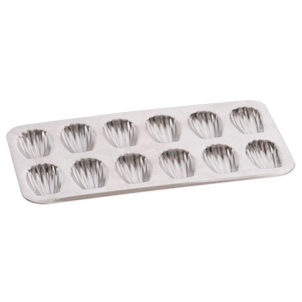 Gobel Tin Plate 12 Cavities Madeleines Baking Sheet, 15.5 inch x 7.8 inch x 0.7 inch