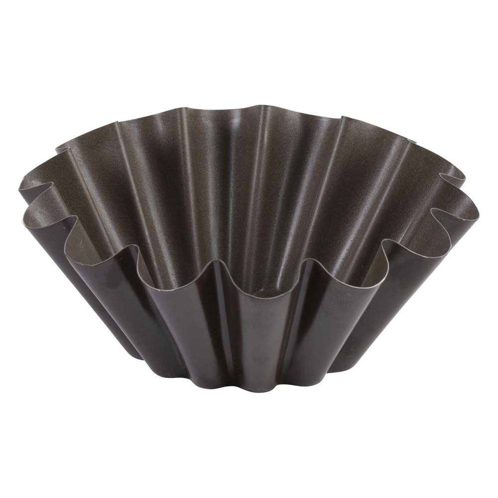 Gobel Non Stick Continental Style Wide Ribs Brioche Mold with Flat Bottom, 6.2 inch Dia X 2.20 inch Height