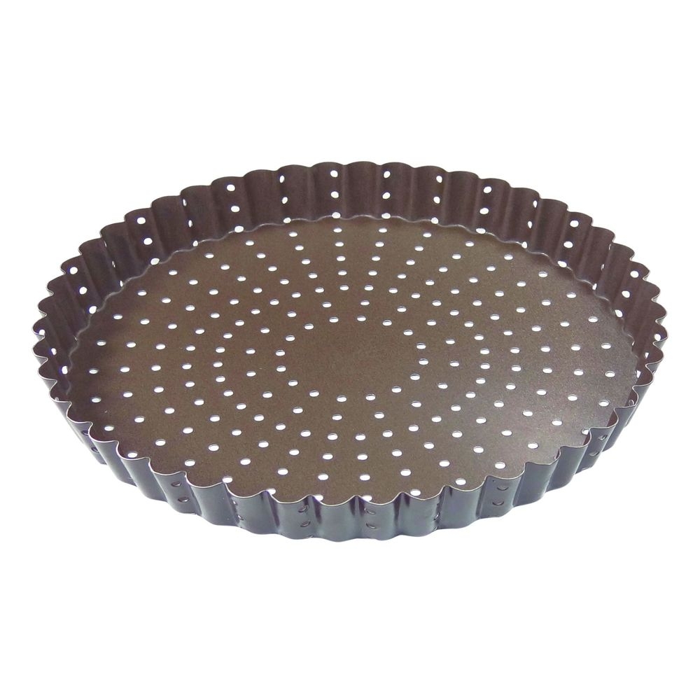 Gobel Non Stick Perforated Fluted Tart Mold, 300 Millimeter Dia x 25 Millimeter