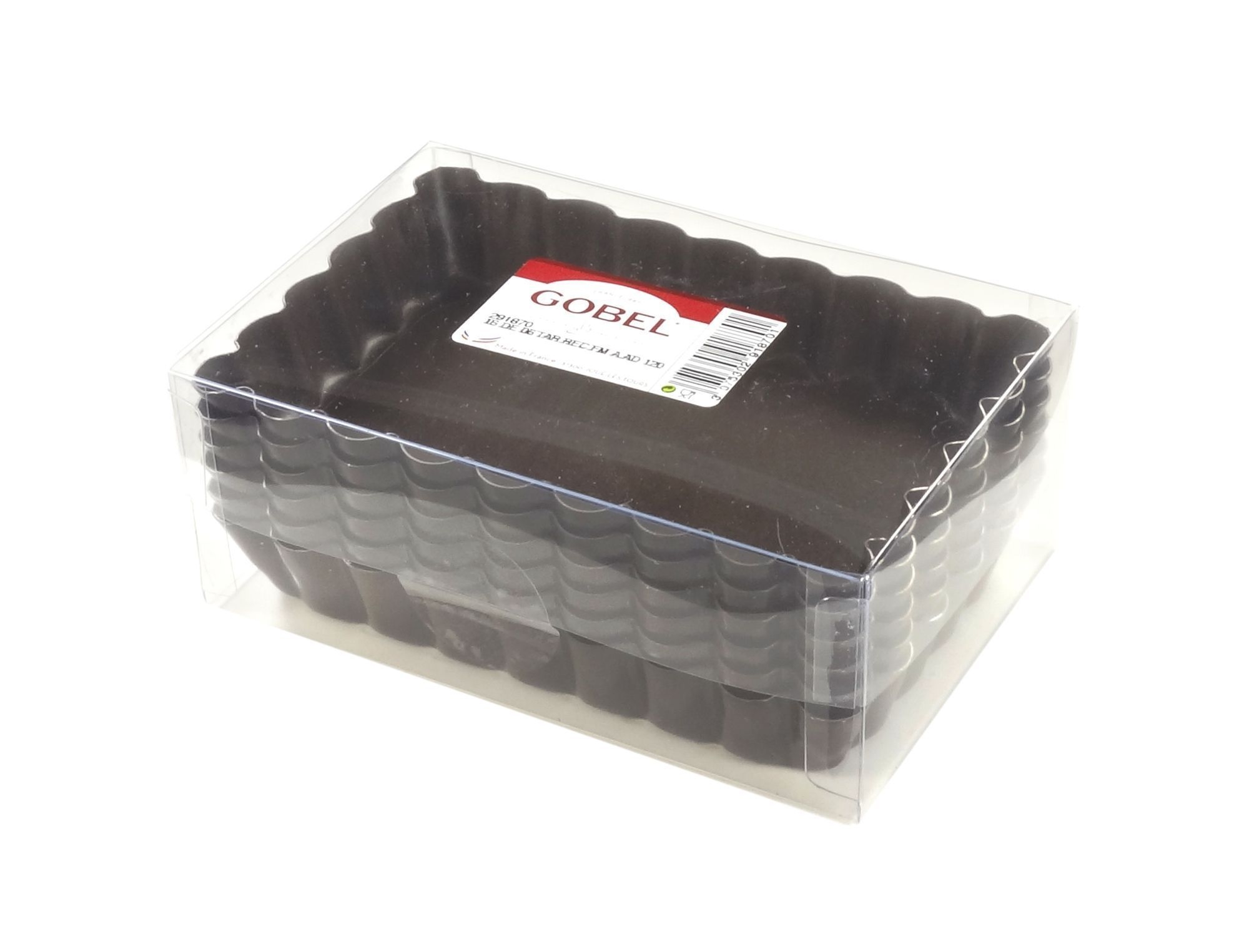 Gobel Fluted Tartlet with Narrow Ribs and Removable Bottom Mold set, set of 6