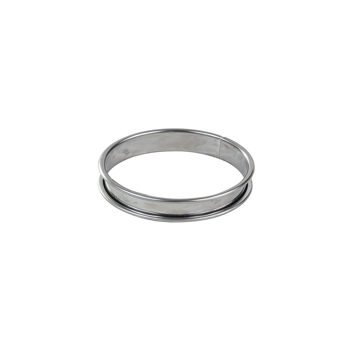 Gobel Stainless Steel Tart Ring with Rolled Edges, 6.7 inch Diameter