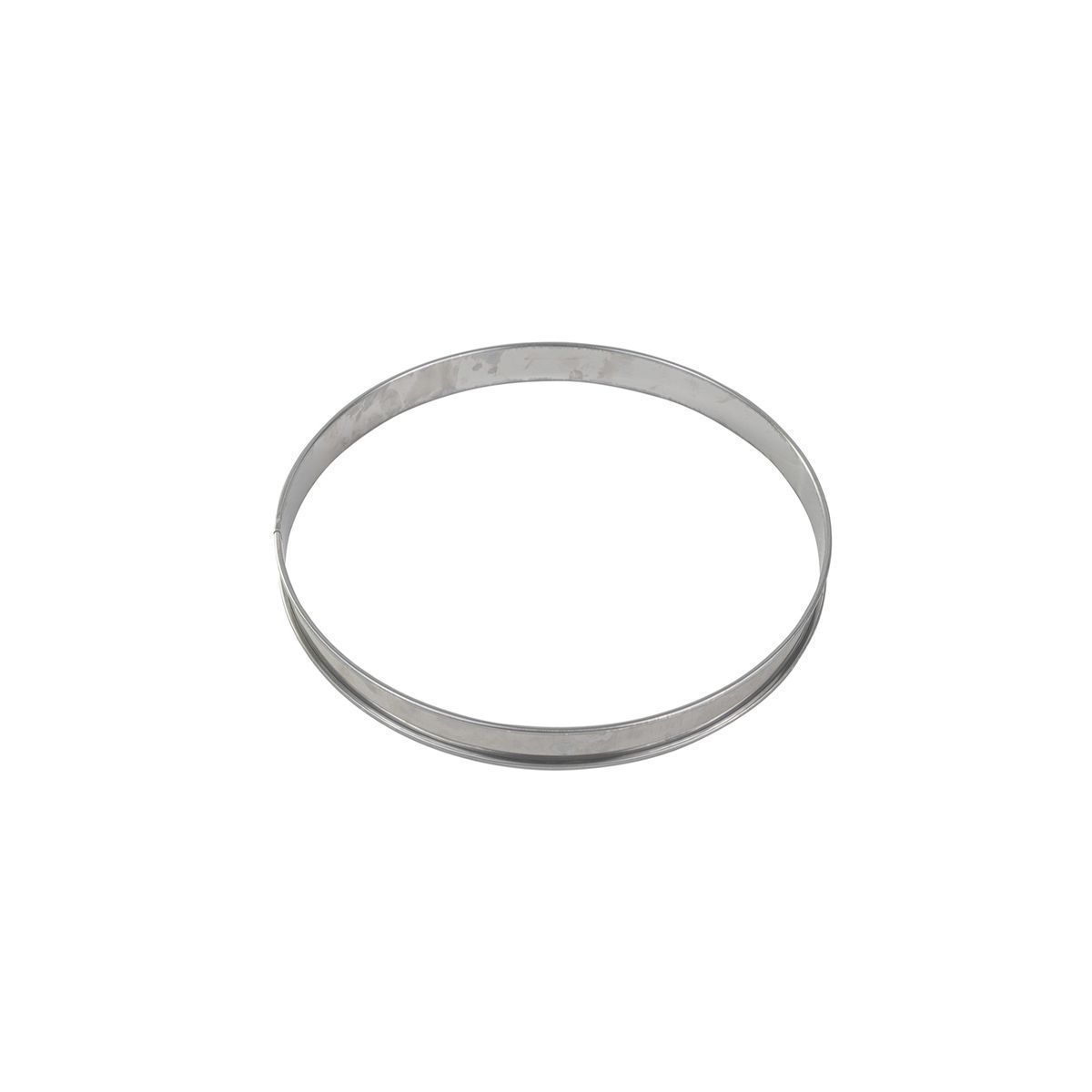 Gobel Stainless Steel Tart Ring with Rolled Edges, 9.1 inch Diameter