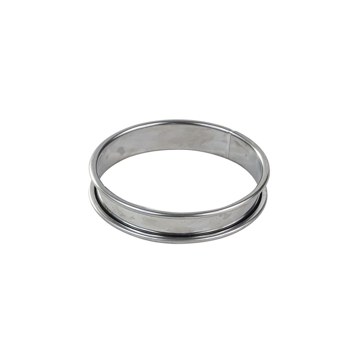 Gobel Stainless Steel Deep Tart Ring with Rolled Edges, 7.5 inch Diameter