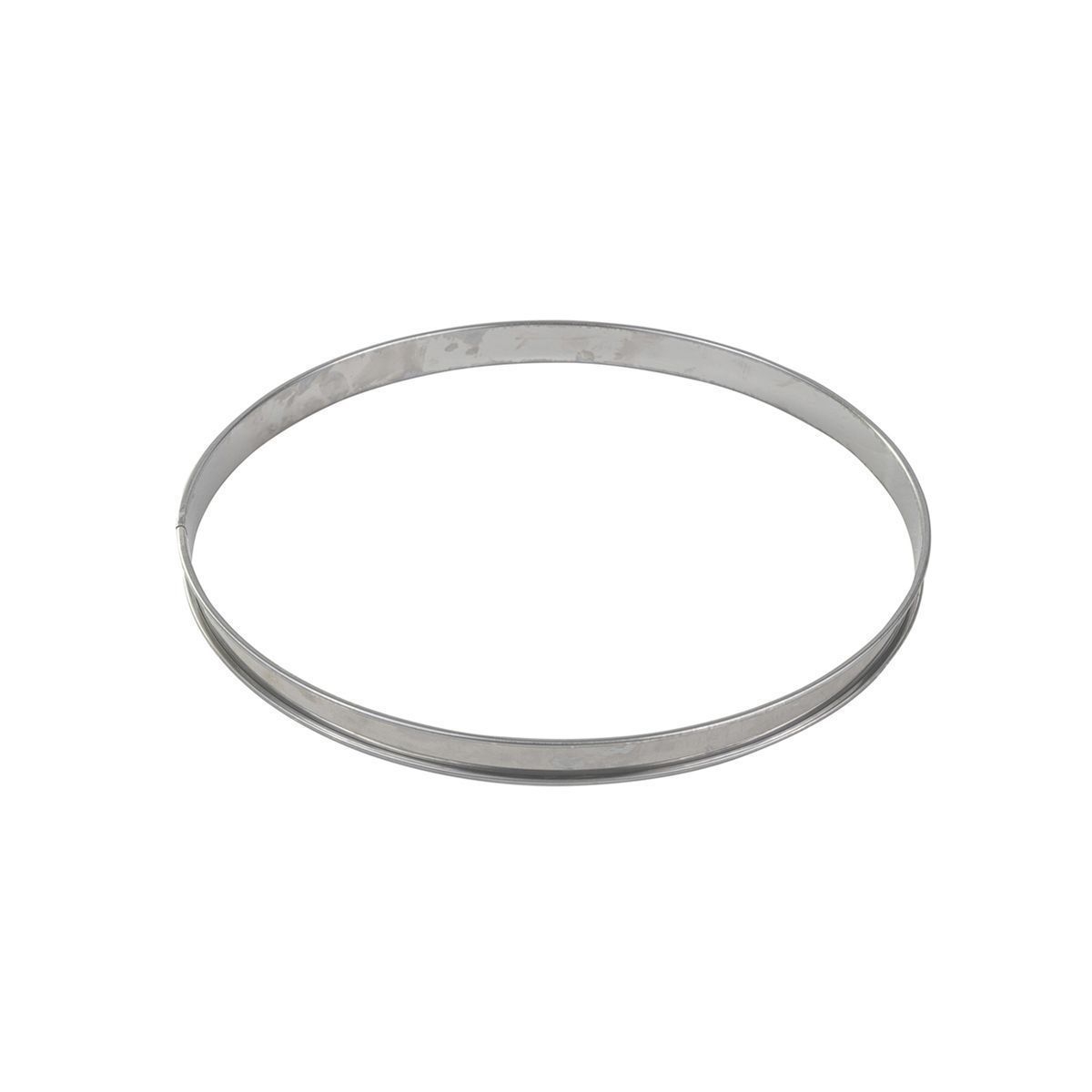 Gobel Stainless Steel Deep Tart Ring with Rolled Edges, 10.6 inch Diameter