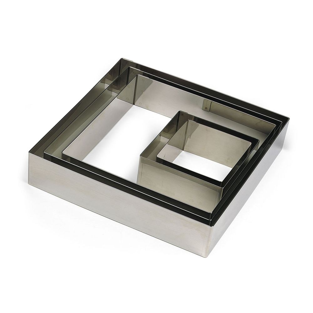 Gobel Stainless Steel Square Cake Frame, 60 x 60 x 30 centimeter