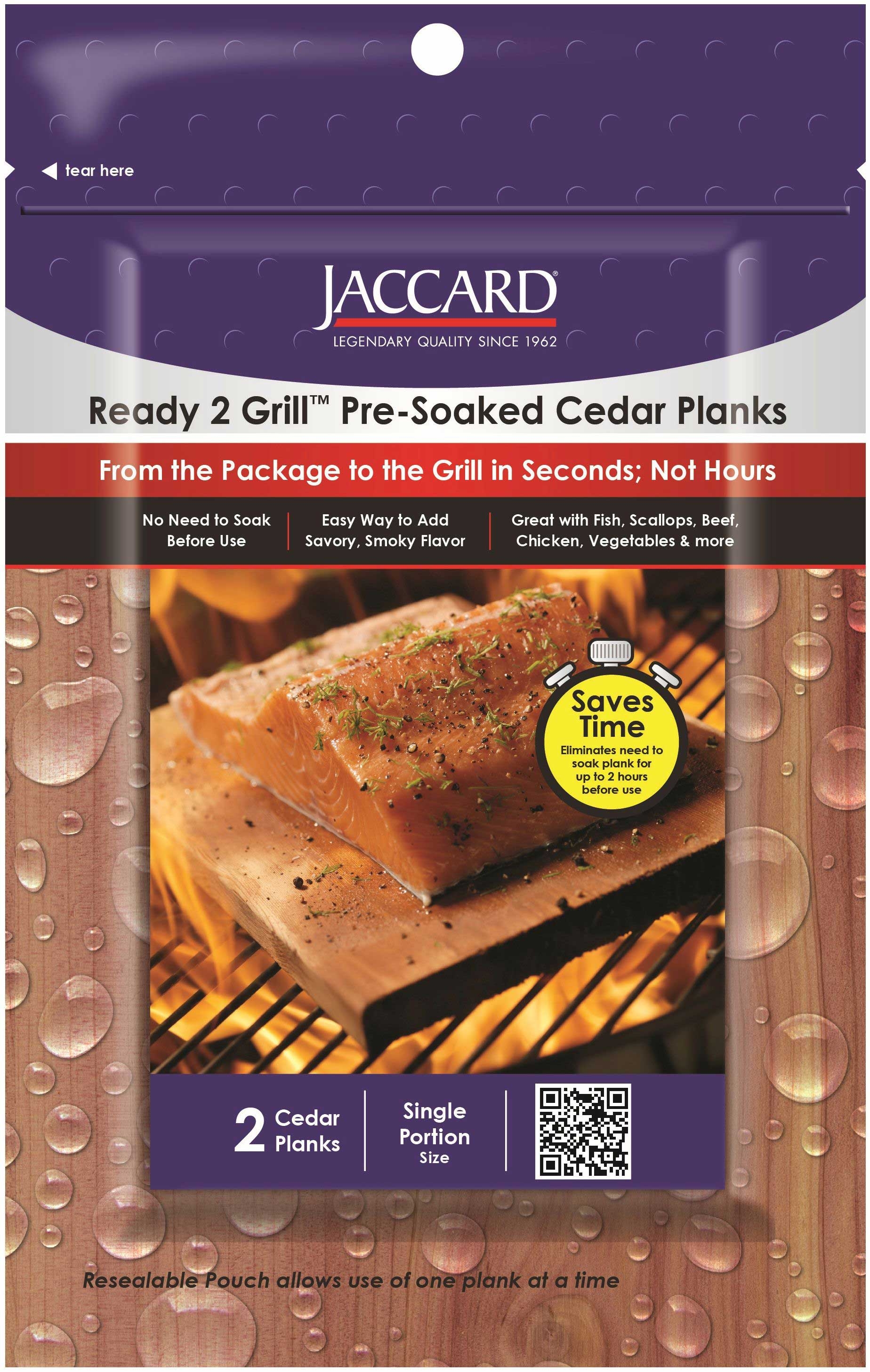Jaccard Ready Two Grill Pre Soaked Small Cedar Planks, 2 count per pack -- 32 per case