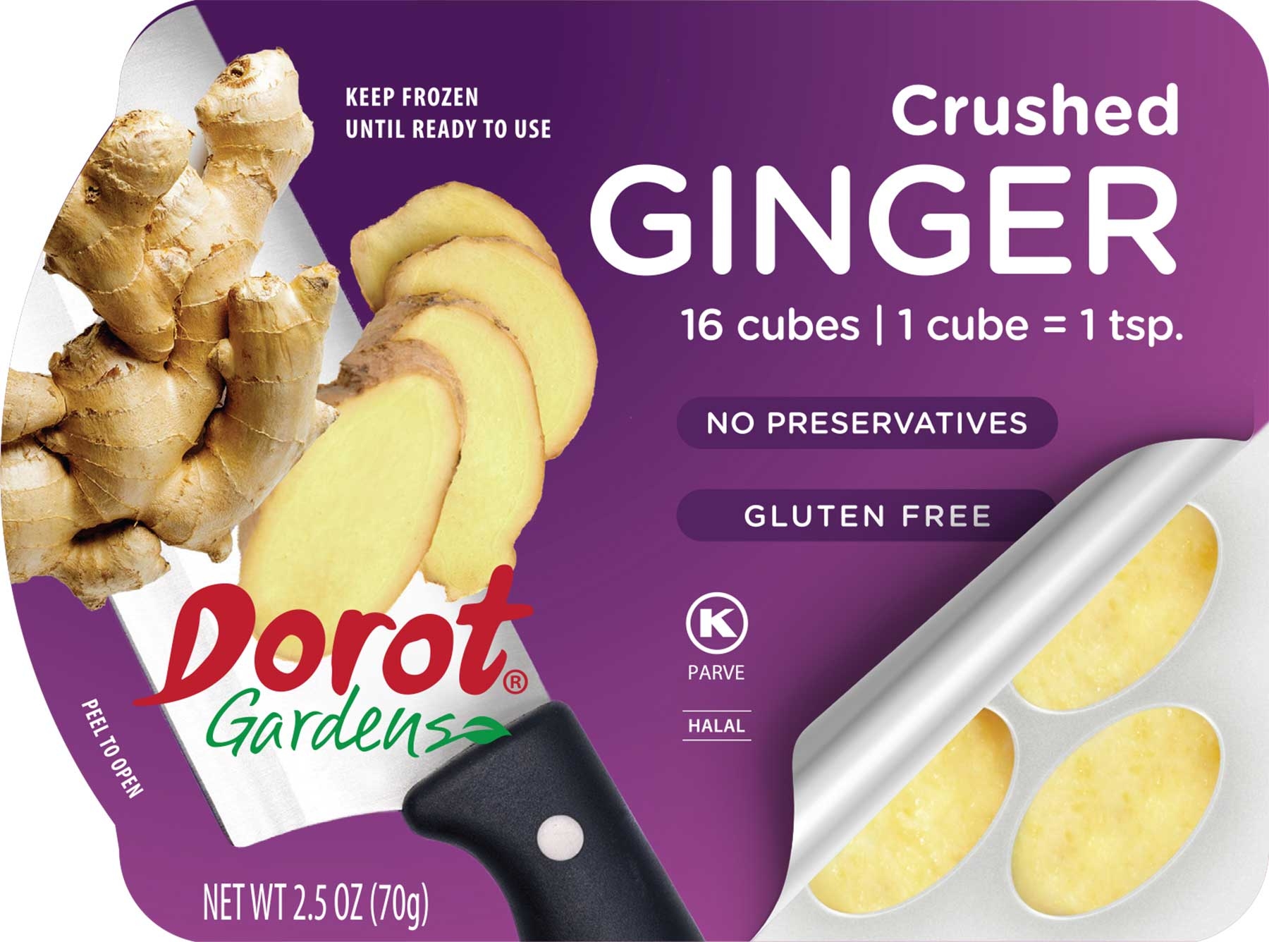 Dorot Chopped Ginger Ovals, 2.5 Ounce -- 16 per case