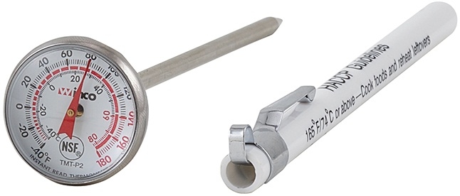 Winco Pocket Test Thermometer, 1 Inch Dia. -- 12 Per Case