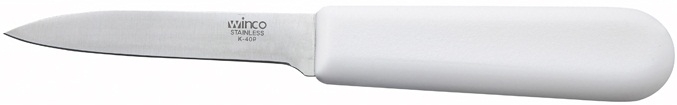 Winco White Polypropylene Handle Paring Knife -- 12 per case