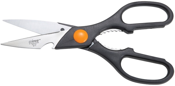 Winco Stainless Steel Kitchen Shears With Plastic Handle -- 12 Per Case