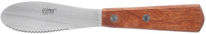 Winco Wooden Handle Sandwich Spreader, 3 5/8 x 1 1/4 inch -- 12 per case