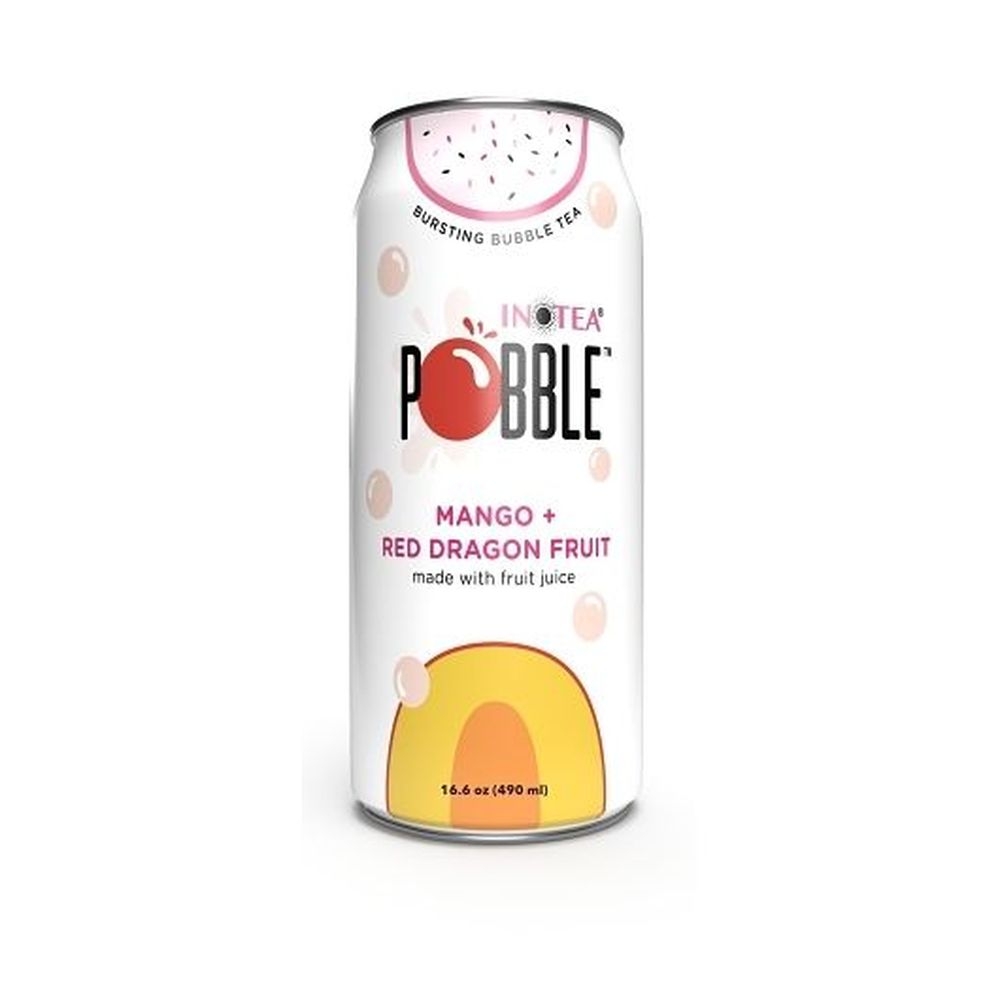 Pobble Mango and Red Dragon Fruit Bubble Tea, 16.6 Ounce -- 12 per case