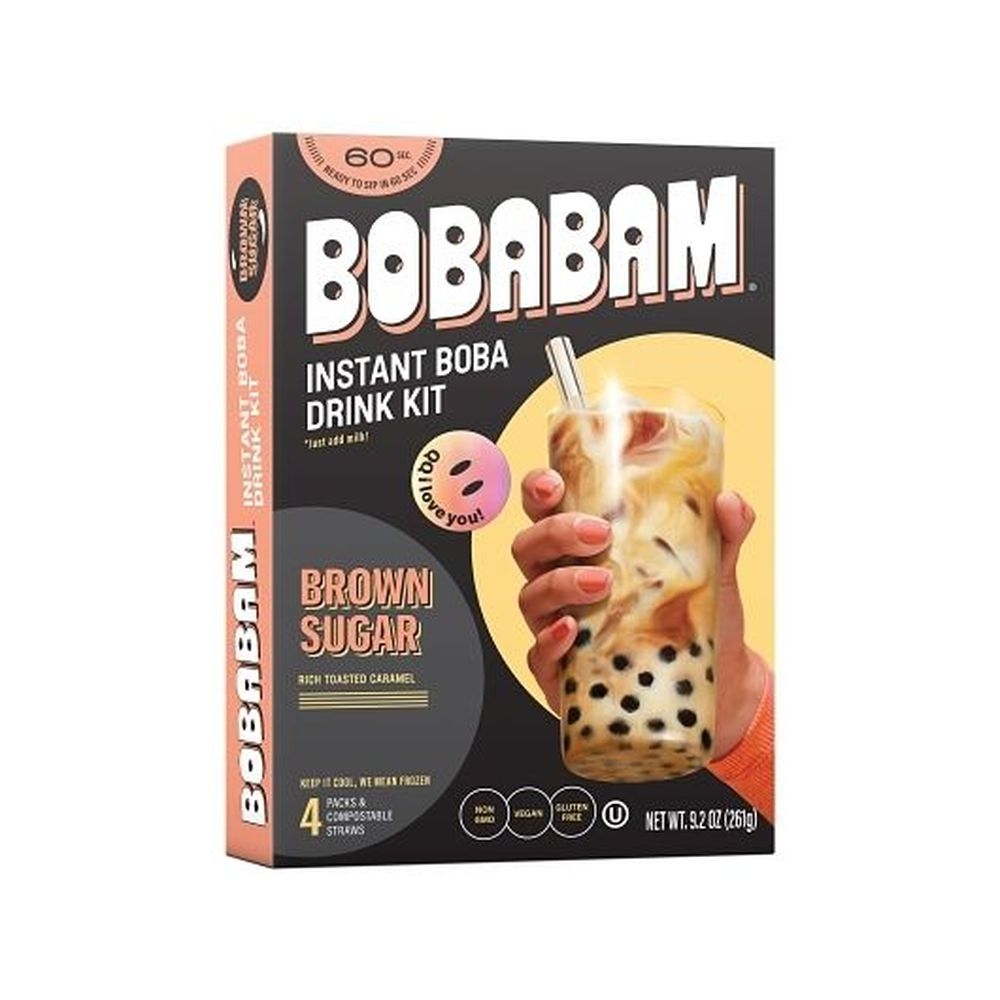Bobabam Brown Sugar Instant Boba Drink Kit, 9.2 Ounce - 6 per case
