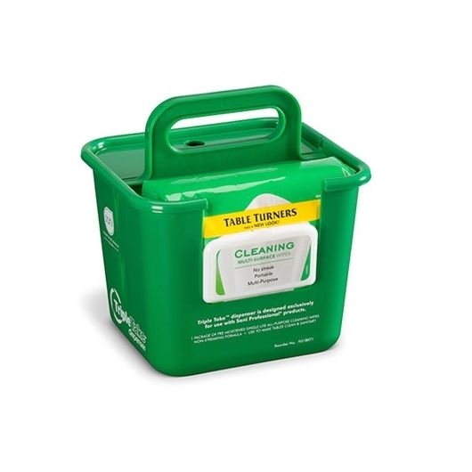 Sani Professional Triple Take Green Wipe Dispenser.