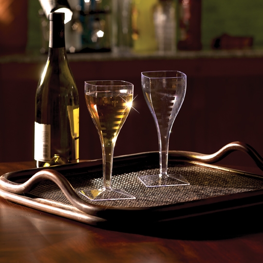 Yoshi Ware Emi Square Wine Glass, 8 Ounce - 6 per pack -- 12 packs per case.