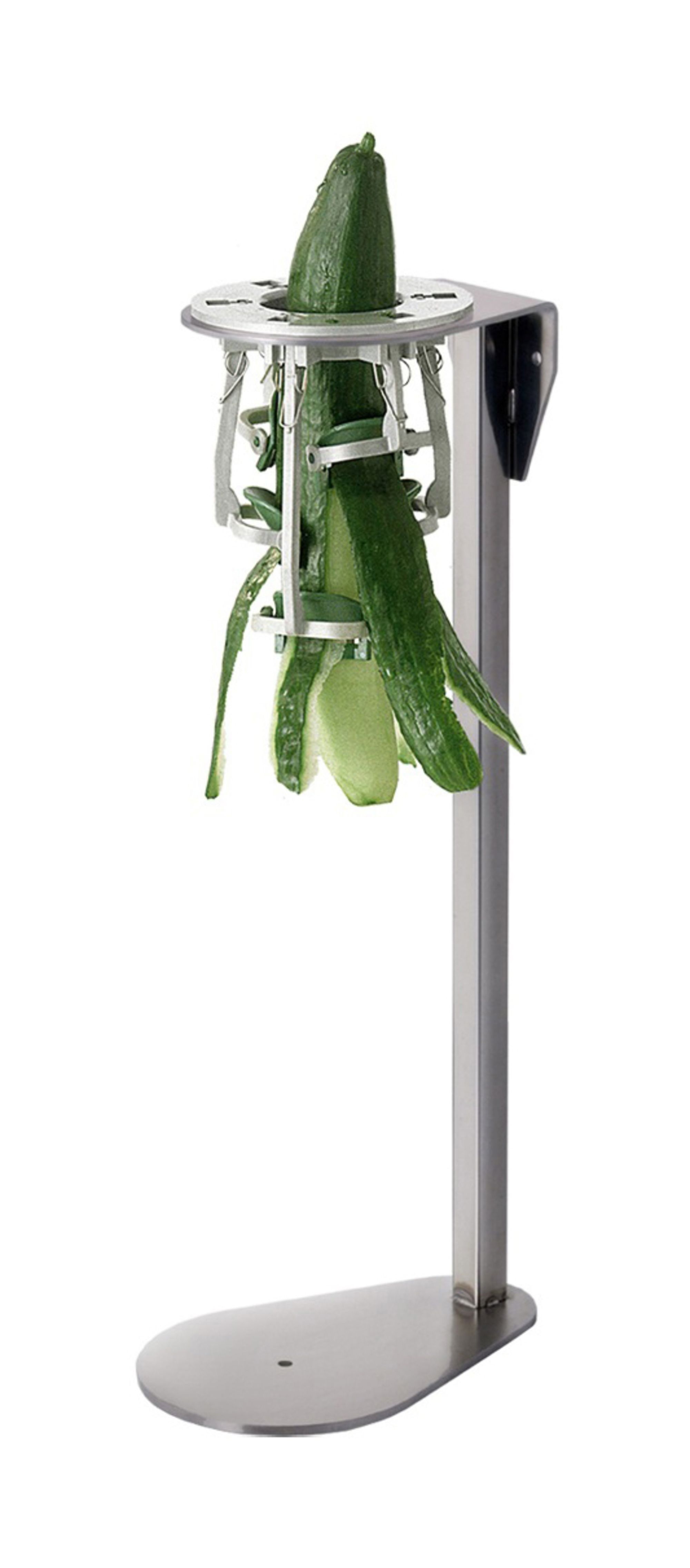 Louis Tellier Stainless Steel Vegetable Peeler on Stand for Cucumbers, 8.4 x 5.5 x 20 inch