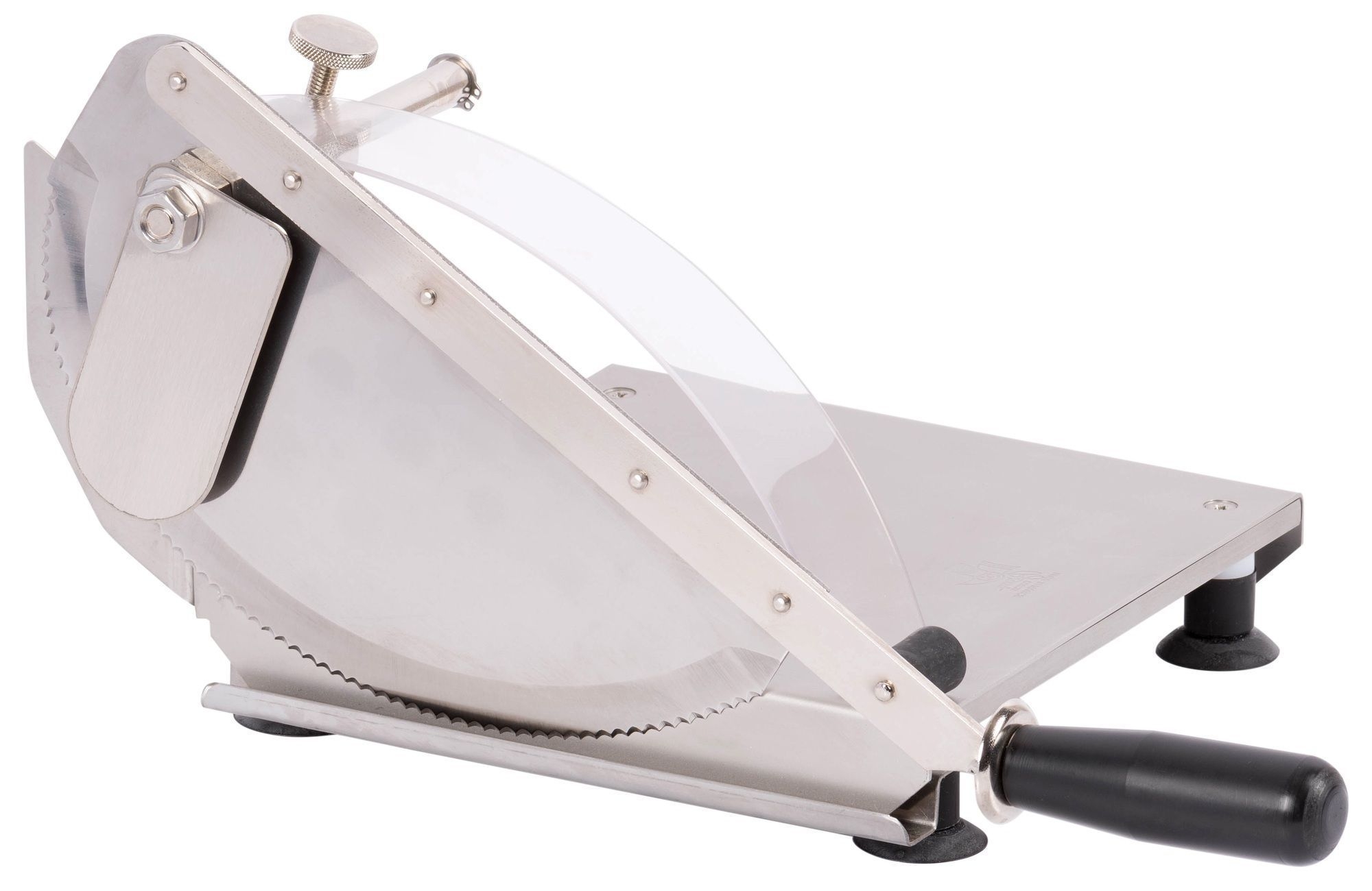 Louis Tellier Stainless Steel Professional Bread Slicer with 10 inch Round Blade, 8.6 x 15.3 x 9.8 inch