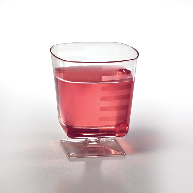 Squares Pedstal 8 Ounce Wine Glass, 10 count per pack -- 18 per case.