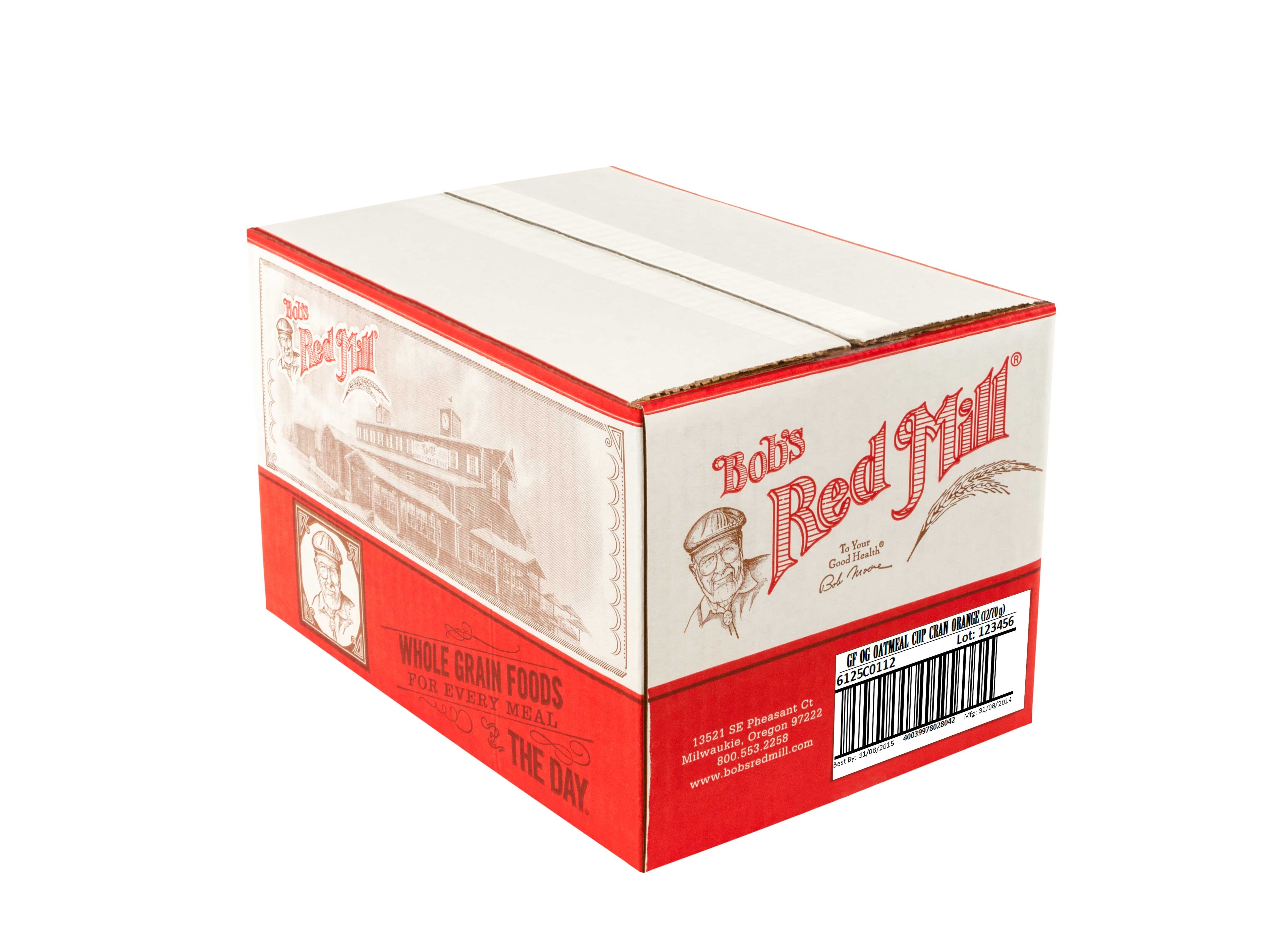 Bob's Red Mill Organic Orange Cranberry Oatmeal Cup, 2.47 Ounce -- 12 Per Case