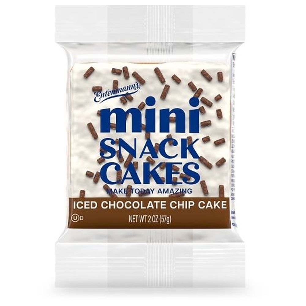 Entenmanns Mini Chocolate Chip Snack Cakes, 12 count -- 12 per case