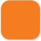 Daymark Dissolve Adhesive Solid Orange Blank Label, 0.75 x 0.75 inch -- 12000 per case