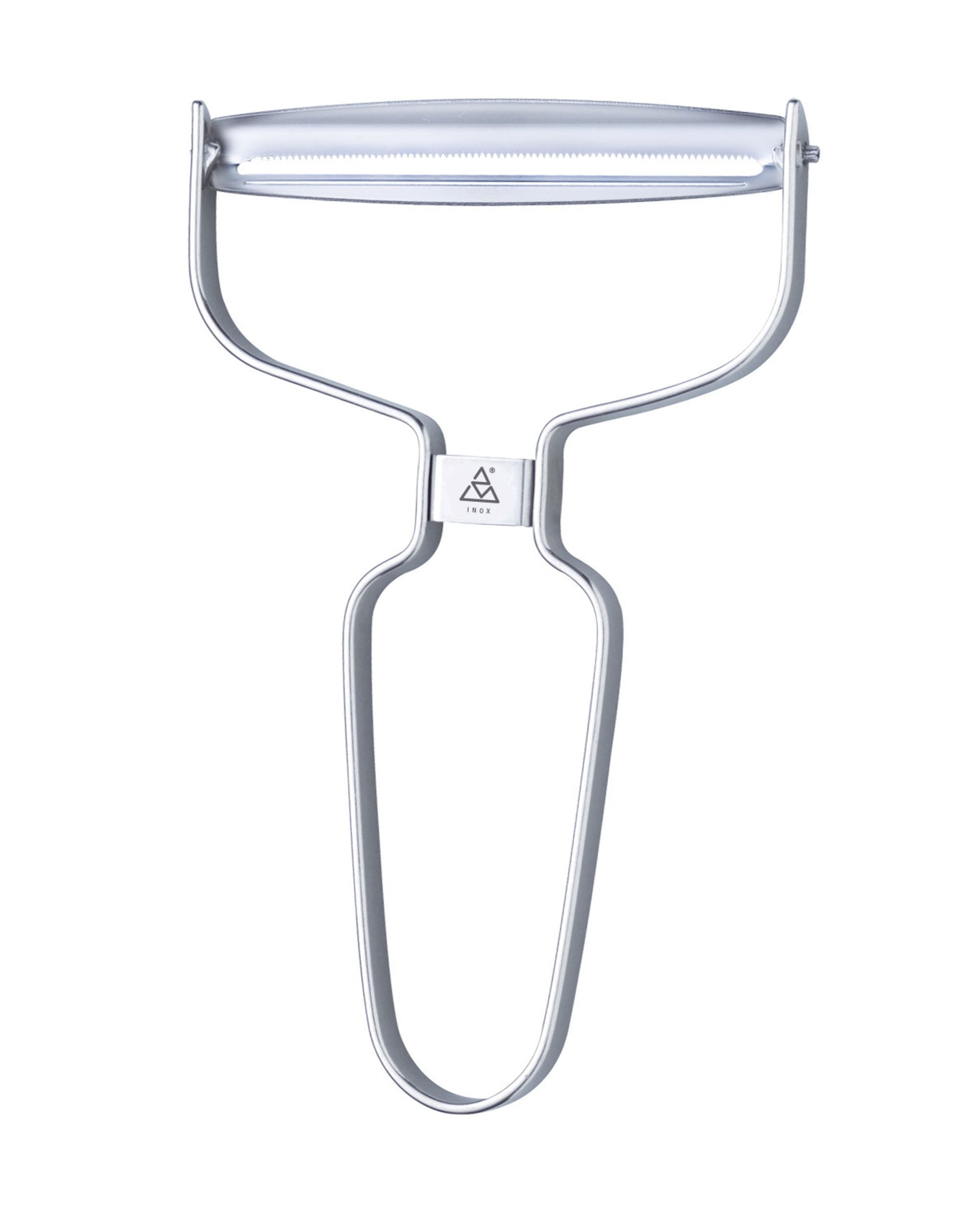 Triangle 18/10 Stainless Steel Straight Blade Professional Horizontal Peeler, 2.55 x 4.92 x 0.39 inch