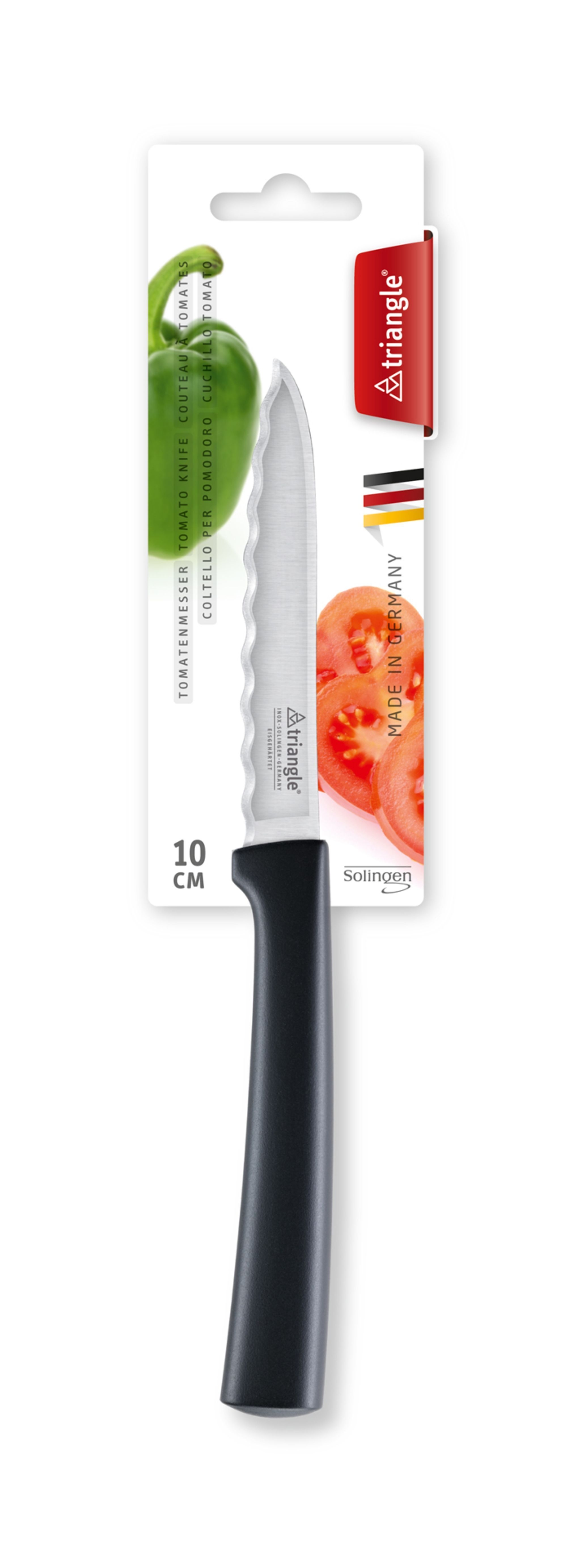 Triangle Stainless Steel Waved Serrated Tomato Knife, 3.93 inch