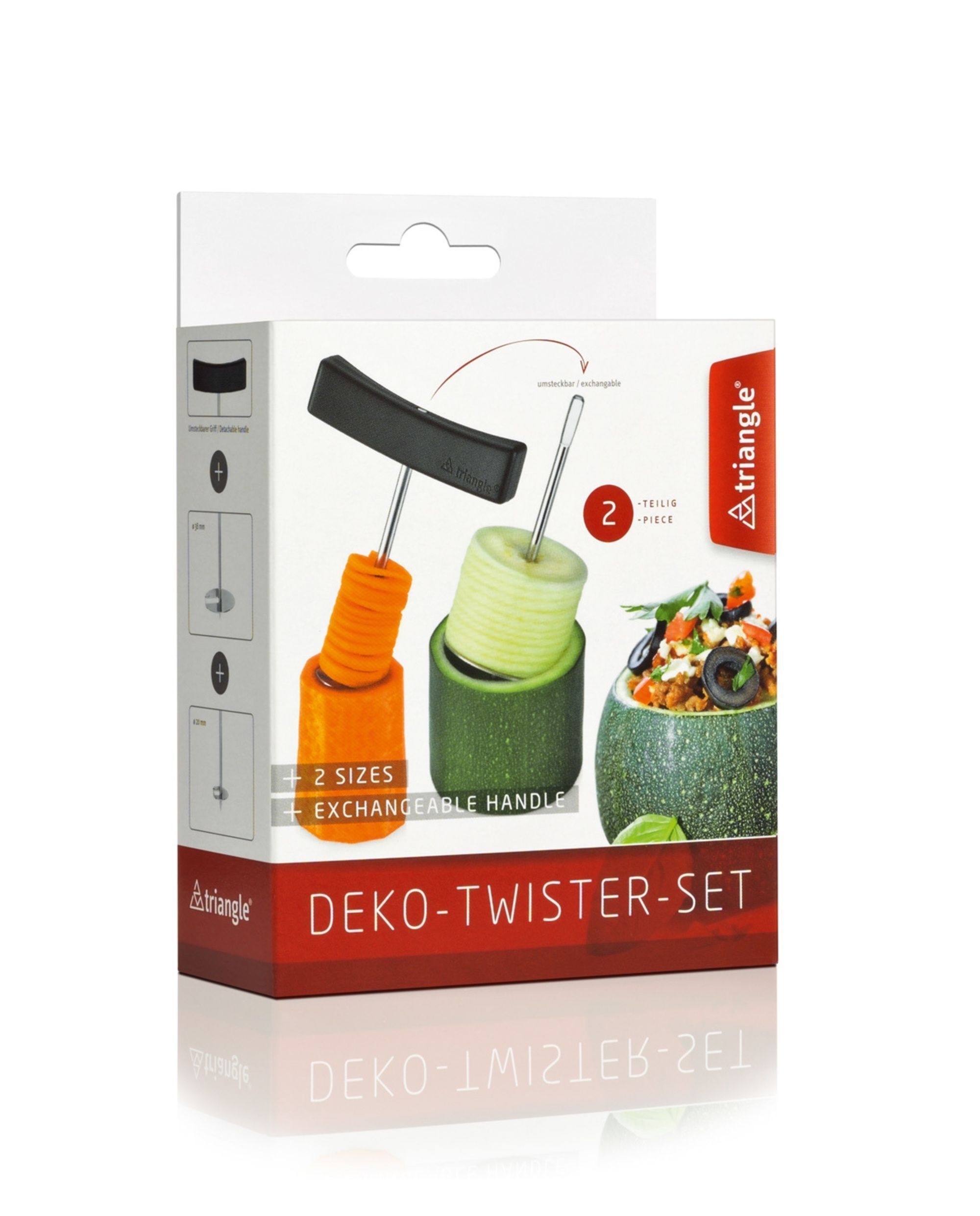 Triangle Deco Twister Set, set of 2