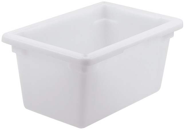 Winco Polypropylene White Half Size Food Storage Box, 18 x 12 x 9 inch -- 12 per case