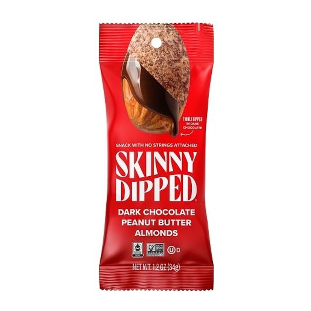 Skinny Dipped Dark Chocolate Peanut Butter Covered Almonds, 1.2 Ounce - 40 per case