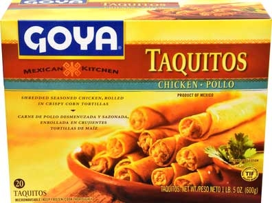 Goya Chicken Taquitos, 21.164 Ounce -- 12 per case.